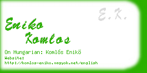 eniko komlos business card